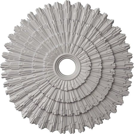 Ekena Millwork Eryn Ceiling Medallion (Fits Canopies up to 4"), 24 3/4"OD x 3 1/4"ID x 1 7/8"P, Ultra Pure White CM24ENUWF